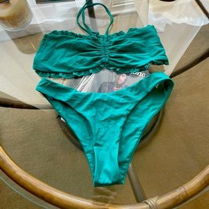 Green bikin in size small.